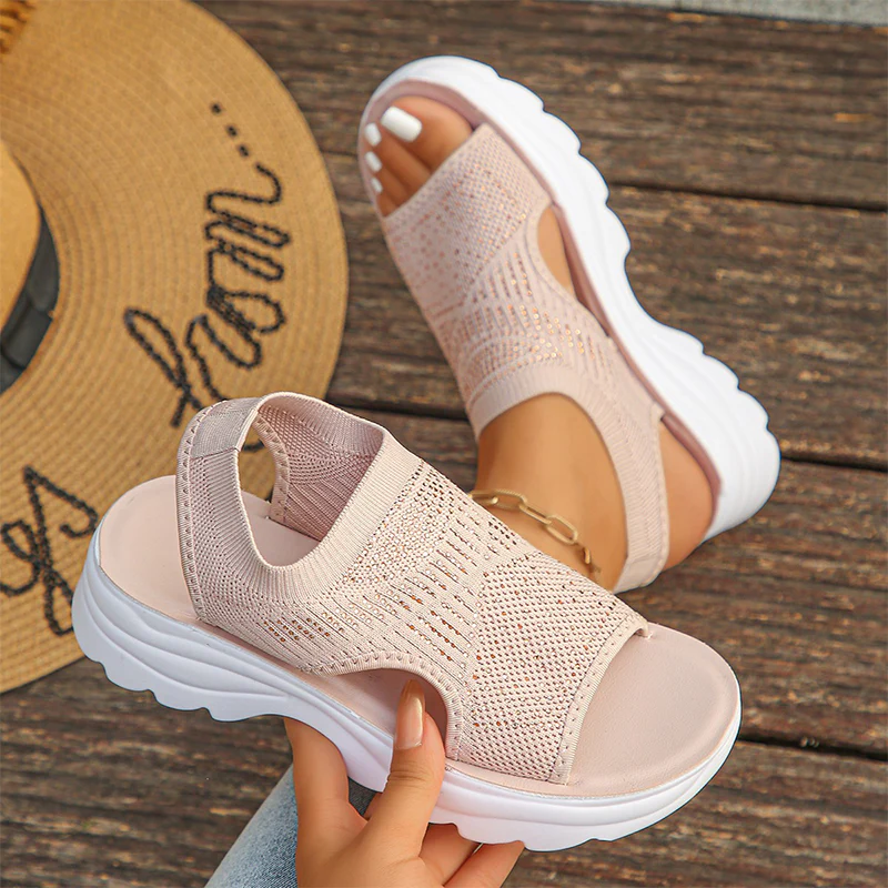 Noelle | Mesh Adjustable Strap Sandals