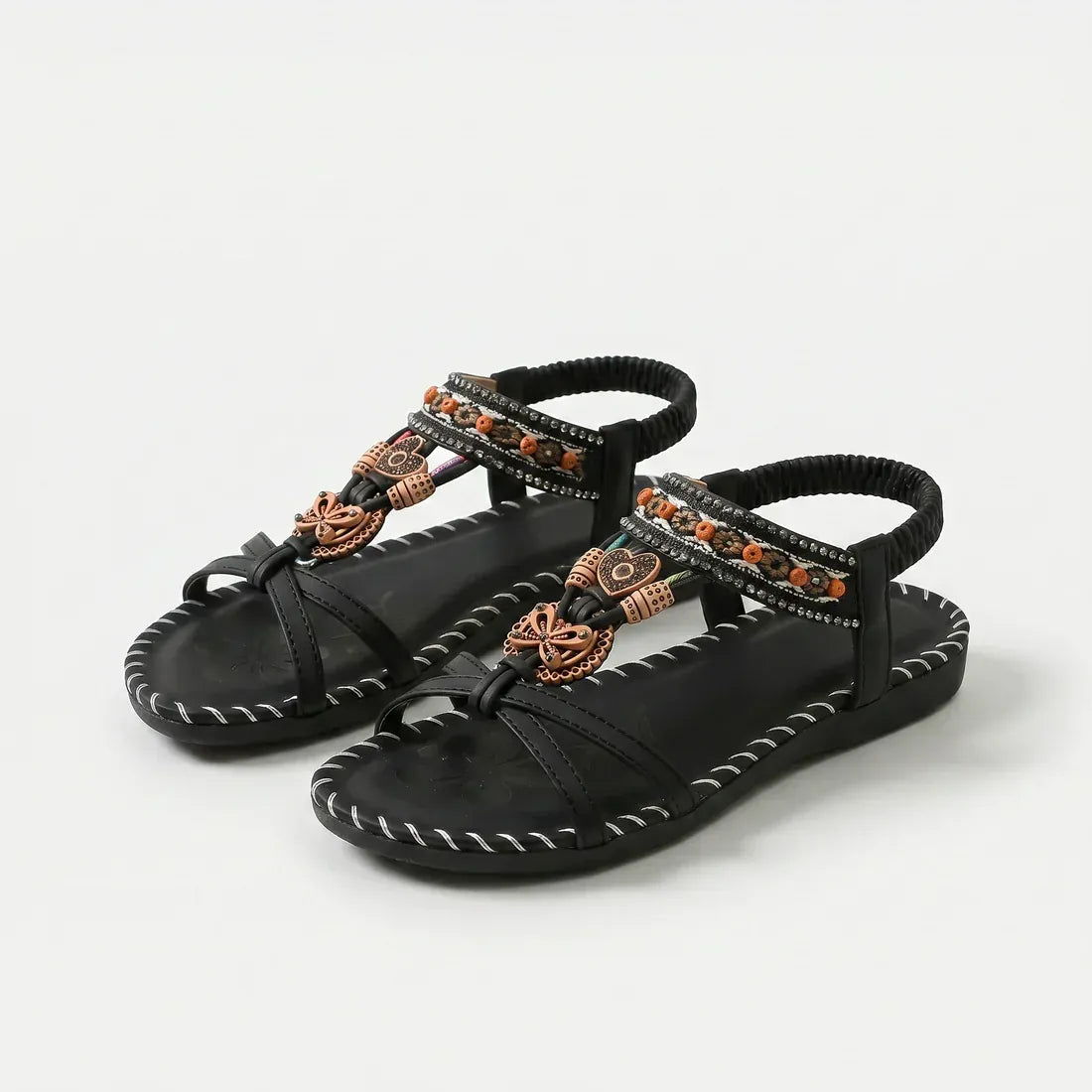 Nadia | Elastic Heel Strap Sandals