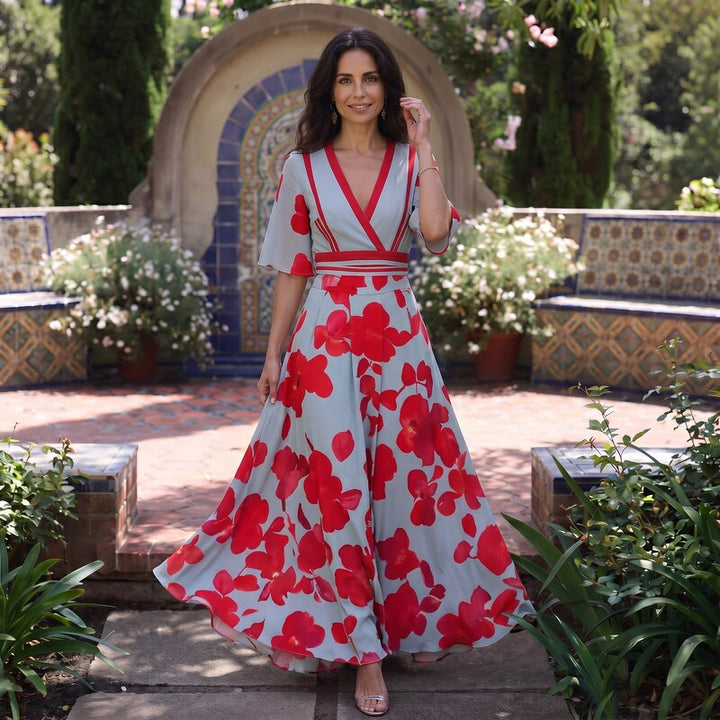 Michelle™ | Elegant Floral Print Dress
