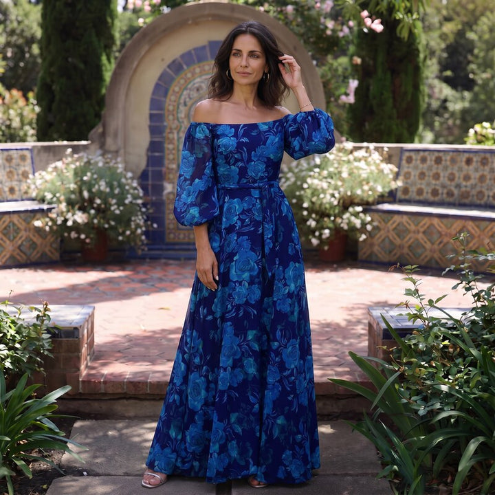 Francesca | Floral Off-Shoulder Maxi Dress
