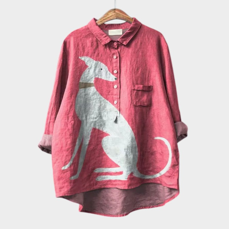 Abigail - Elegant Linen Summer Blouse