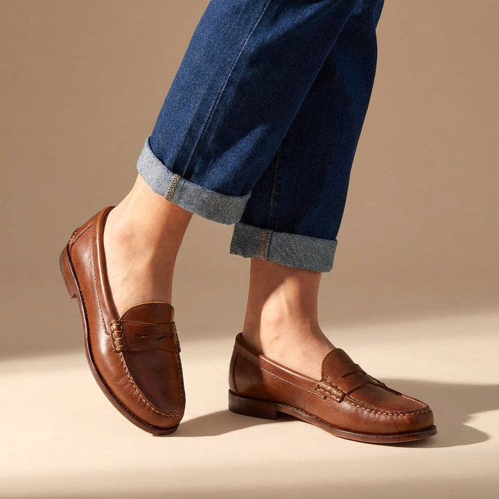 Tansy | Women's Classic Penny Loafer Flat Slip-On Shoe