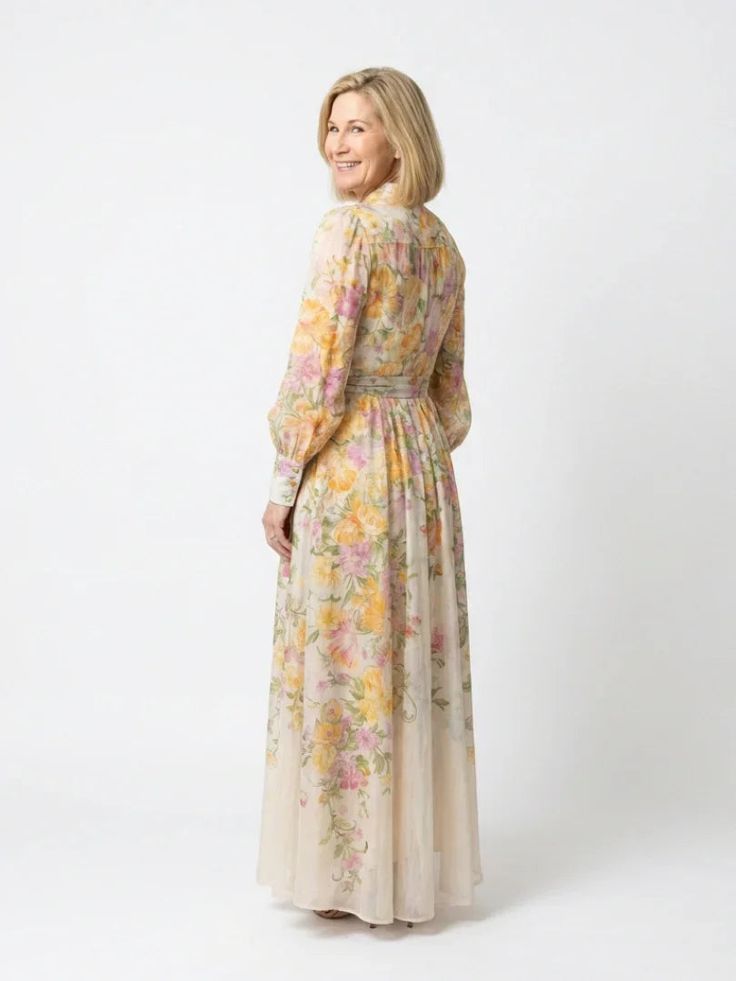 Cressida | Floral Sheer Long Sleeve Maxi Dress