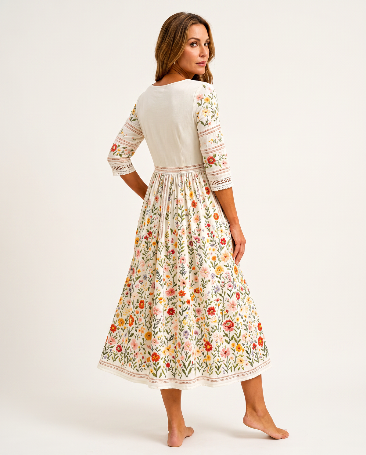 Florence | Wildflower Meadow Charm Midi Dress